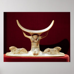 Strålning med Shu, den egyptiska guden Luft Poster