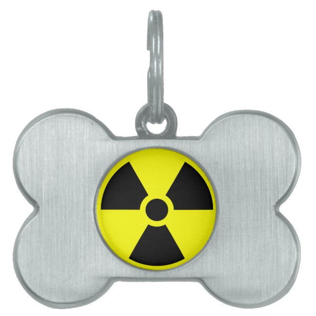 Strålning Trefoil-symbol ID-bricka Husdjur (Framsidan)