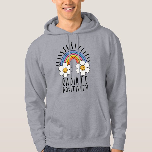 Strålningsposition | Färgregat och blommor Hoodie (Framsida)