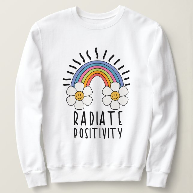 Strålningsposition | Färgregat och blommor T Shirt (Design framsida)