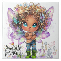 Strålningsposition Lil Fairy Ceramic Tile