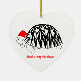Strålningssköldpaddaprydnad Julgransprydnad Keramik