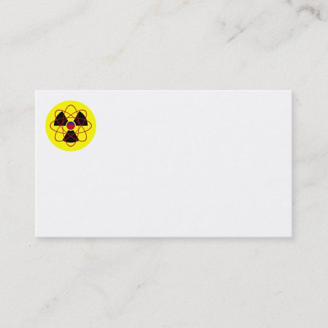 Strålningsskylt och Atom-Affärskort Visitkort (Framsida)