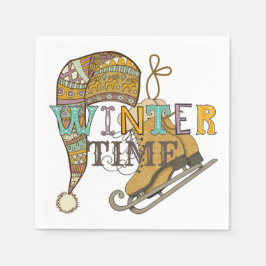 Strålningssockel för vinteris i sticka pappersservett