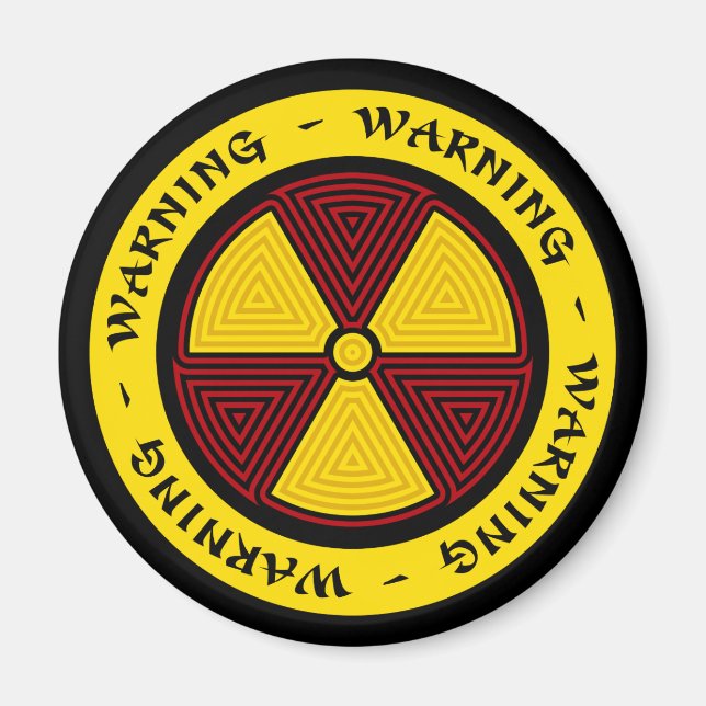 Strålningssymbol Magnet (Framsidan)
