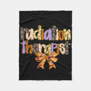 Strålningsterapist Halloween Coquette Pumpkin Rad Fleecefilt