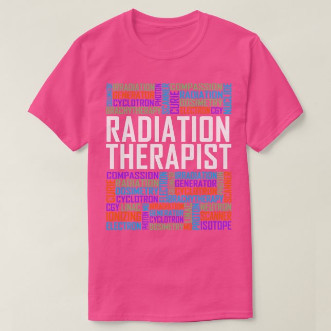 Strålningsterapist Ord T Shirt (Design framsida)