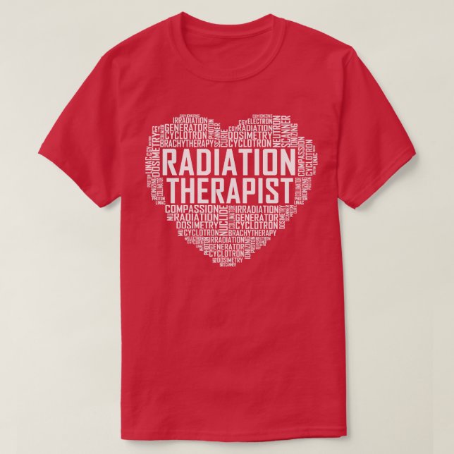 Strålningsterapistiskt hjärta t shirt (Design framsida)