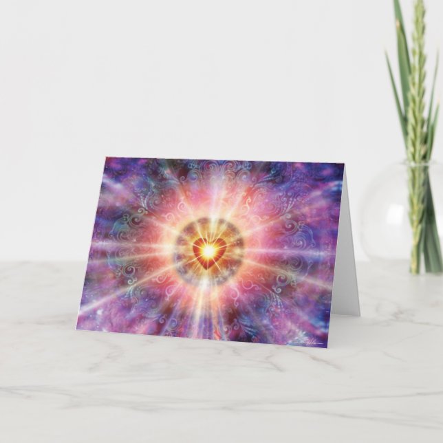 Strålpunkthjärta Kort (Framsida)