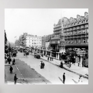 Strand and Charing Kor Station, London Poster