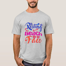 strand ansikte t shirt