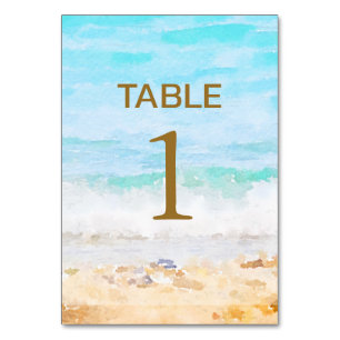 Strand Aquarell Bordskort