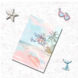Strand Aquarell Bröllopsinkluderingskort Tilläggskort