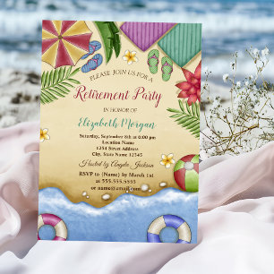 Strand Avslappning Sommar Pensionärsfest Inbjudningar