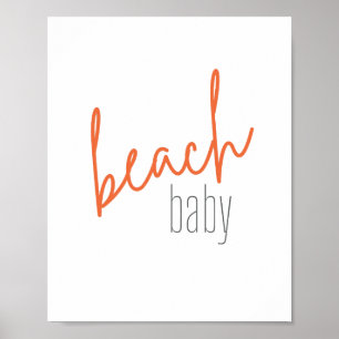 strand baby. Affisch & Tryck