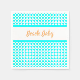 Strand Baby Aqua Vit Orange Party Kollektion Pappersservett