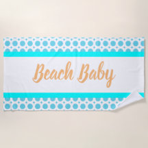 Strand Baby Mönster Blå Sommar Vita Ränder