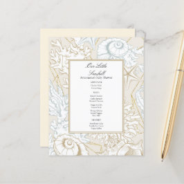 Strand Baby Shower Snigelskal Marin Ocean Meny