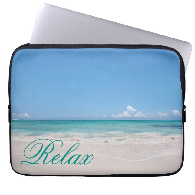 Strand Backgroud Laptop Fodral (Framsidan)