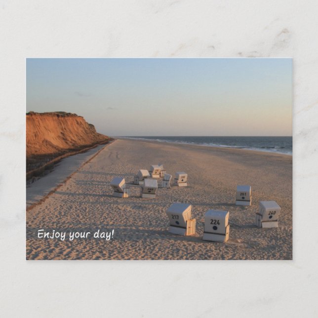 Strand - Beach, Strandkorb, Sylt Vykort (Framsida)