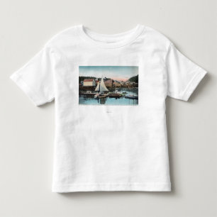 Strand beskådar av den flyta skeppsdockan t-shirt