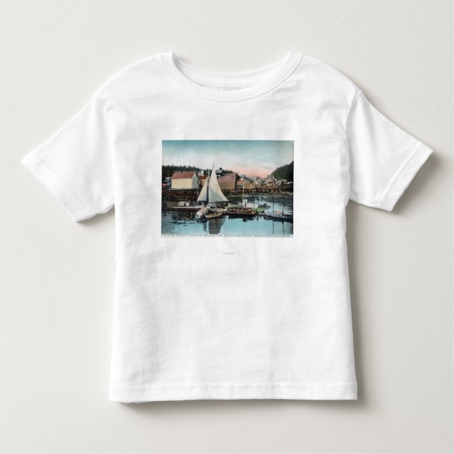Strand beskådar av den flyta skeppsdockan t-shirt (Framsida)