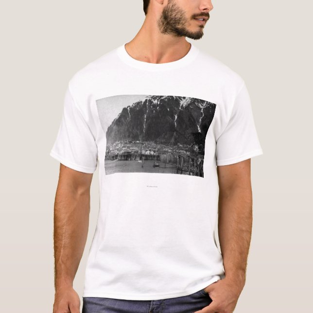 Strand beskådar av Juneau, Alaska fotograferar T Shirt (Framsida)