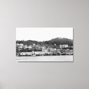Strand beskådar av Ketchikan, Alaska fotograferar Canvastryck