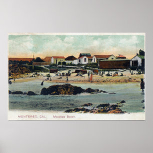 Strand beskådar av Macabee BeachMonterey, CA Poster