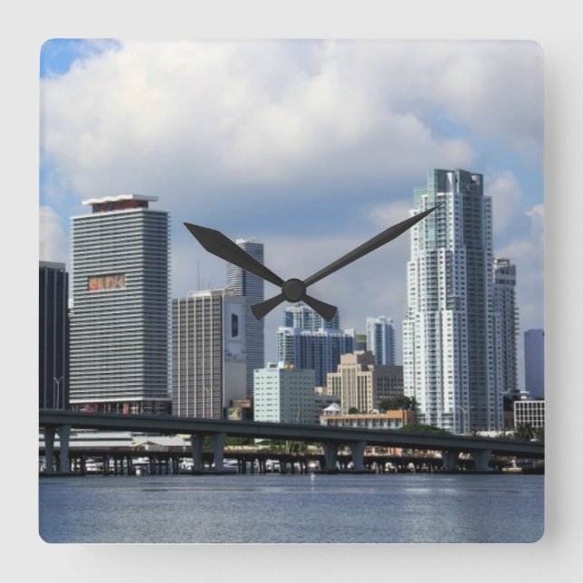 Strand beskådar av Miami Fyrkantig Klocka (Framsida)