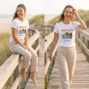 Strand Biten Rolig Sommar T-Shirt Tropisk Strand