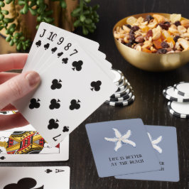 Strand Blå Vit Sjöstjärna Citat Casinokort