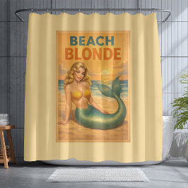Strand Blond Pin-Up Havsfröken | Gul Retro Kust