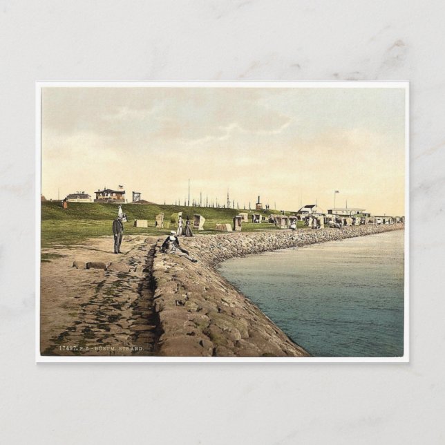 Strand, Busum, Schleswig-Holstein, Tysklant sällsy Vykort (Framsida)