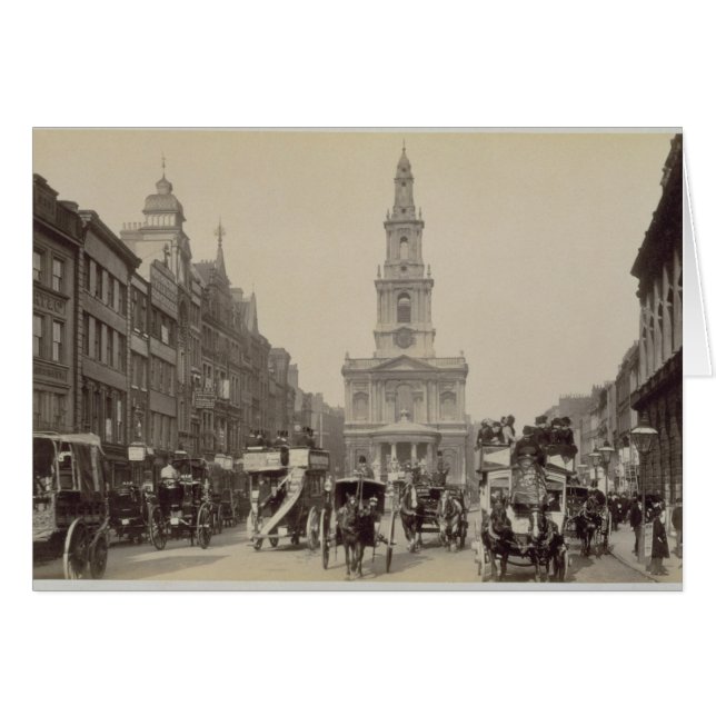Strand, c.1880 (foto av sepia) hälsningskort (Framsidan Horizontal)