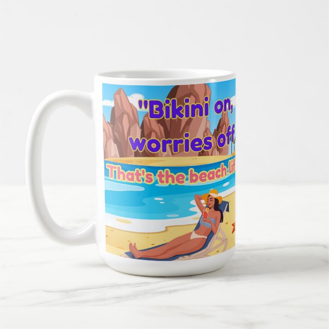 strand citat kaffemugg (Vänster)