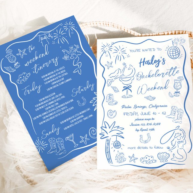 Strand Coastal Cowgirl Möhippa Hen Party Inbjudningar (Skapare uppladdad)