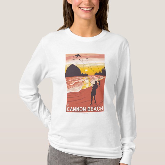 Strand & drakar - kanonstrand, Oregon T-shirt (Framsida)