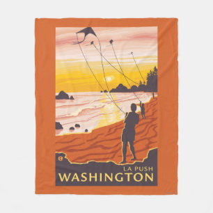 Strand & drakar - LaPush, Washington Fleecefilt