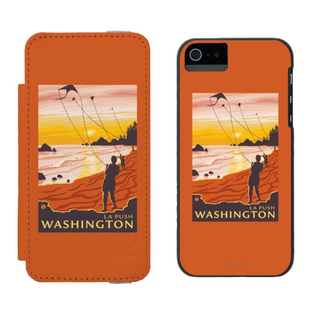 Strand & drakar - LaPush, Washington Incipio iPhone Wallet Skal (Sida vid Sida)