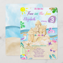 Strand Födelsedagsinbjudningar Inbjudningar