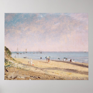 Strand för John konstapel Brighton (olja på Poster
