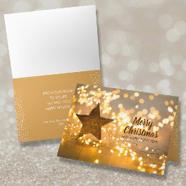 Strand för julen Ljus Helgdag Kort