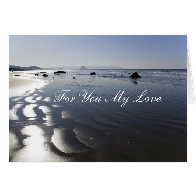 Strand för kärlekfödelsedag hälsningskort (Framsidan Horizontal)