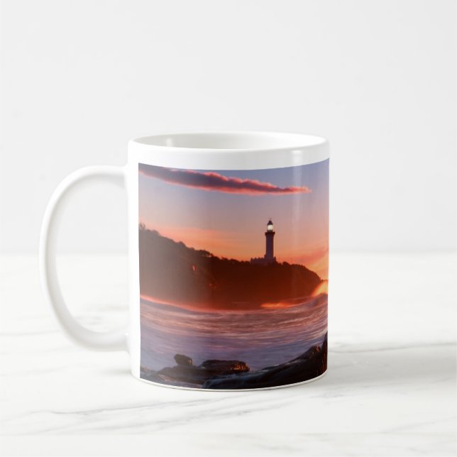 Strand för soldater för Norah Head fyr |, Kaffemugg (Vänster)