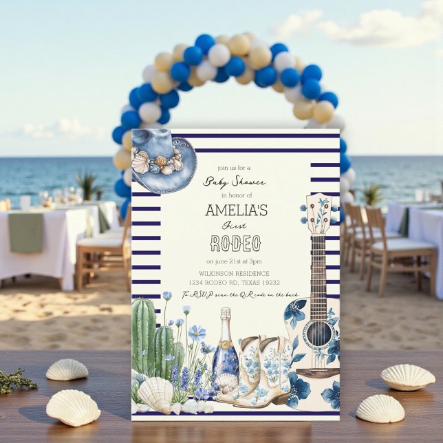 strand första rodeo kust baby shower inbjudningar (Skapare uppladdad)