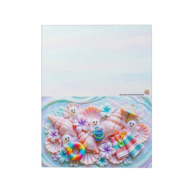 Strand Ghost Summerween Notisblock Anteckningsblock (Roterad)