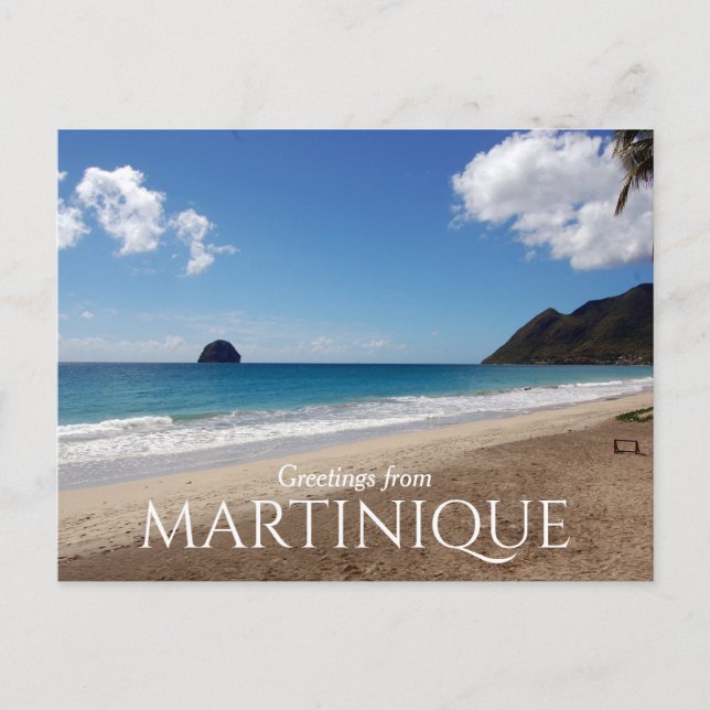 Strand Hälsningar från Martinique Reseskickkort Vykort (Framsida)
