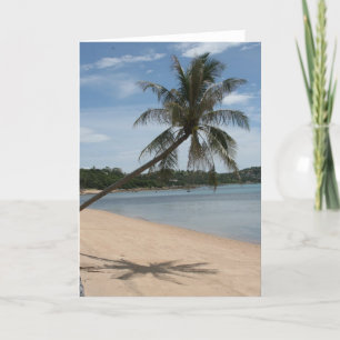 strand handflatan träd kort