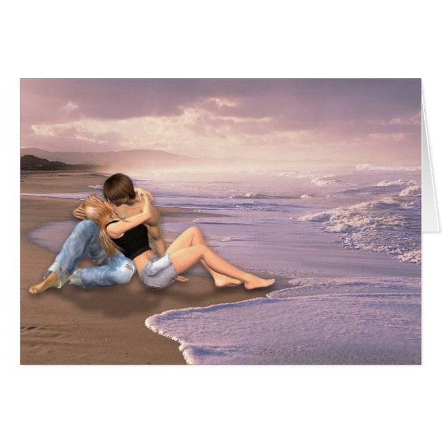 Strand härifrån till evigheten hälsningskort (Framsidan Horizontal)